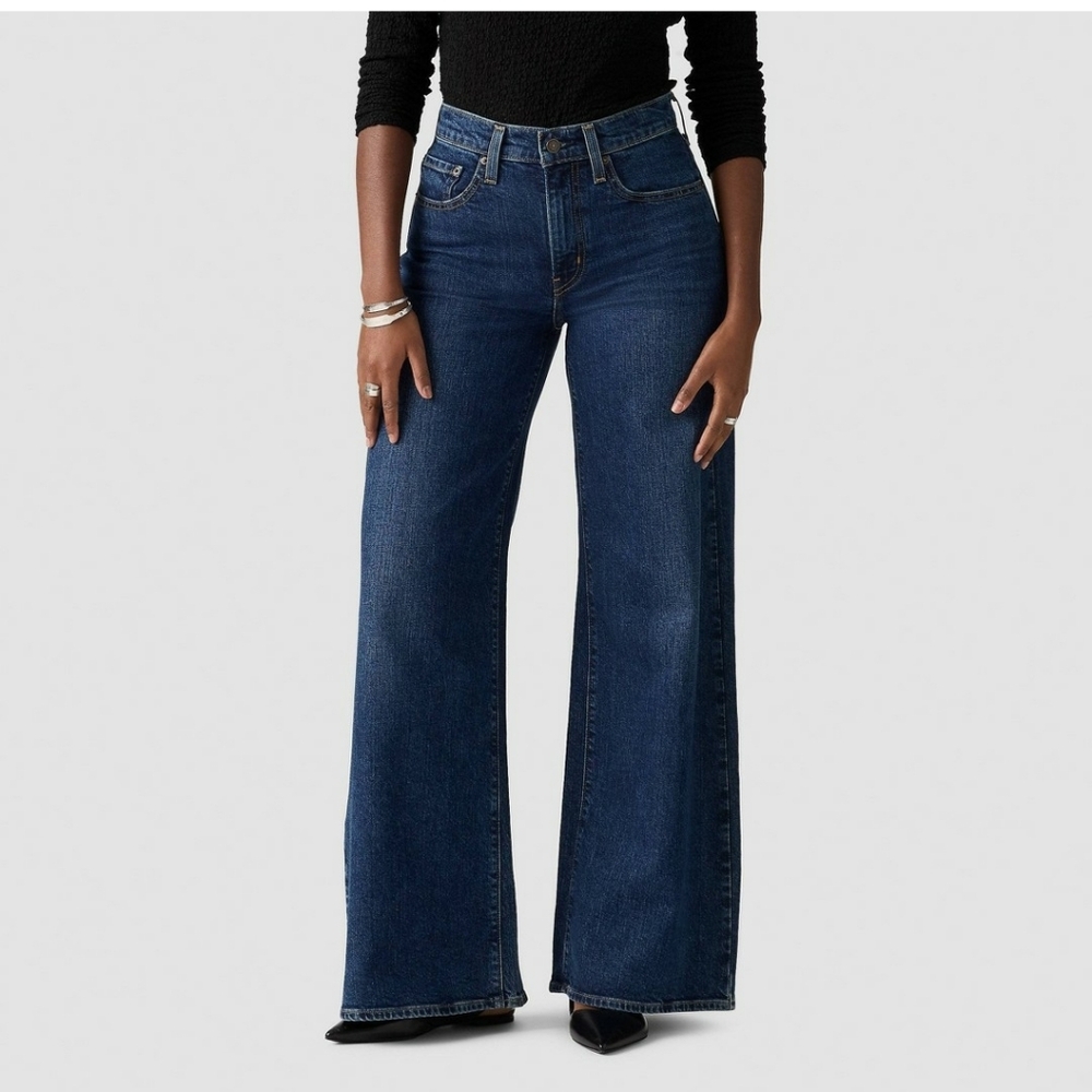 New!Levi Strauss Women's 728 High Rise Classic Wide Leg Jeans Y2K Cottage Core